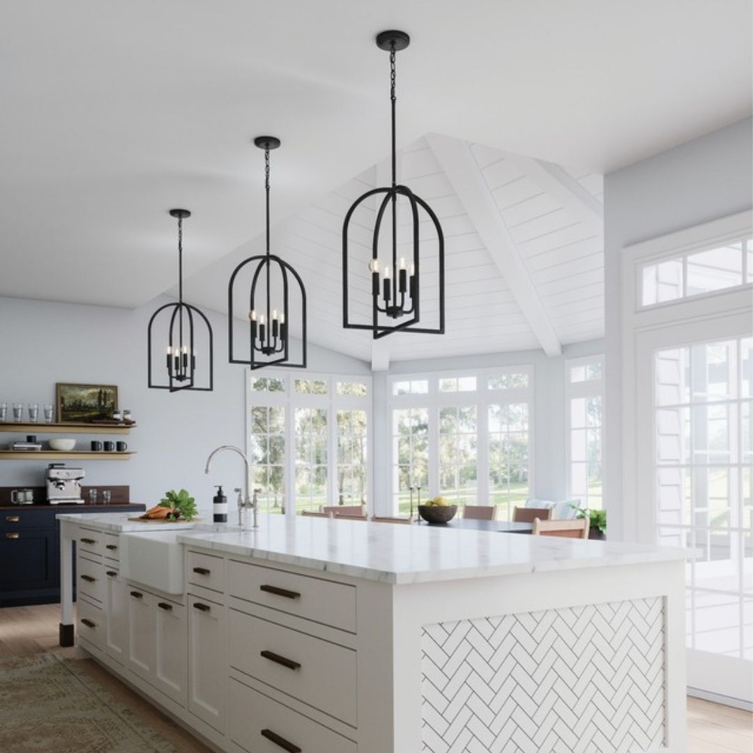 pendants over a kitchen island