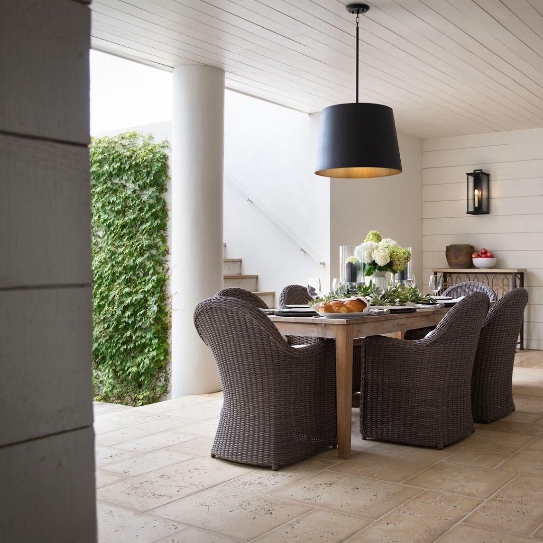a patio under a ceiling with outdoor furniture and lighting a patio under a ceiling with outdoor furniture and lighting